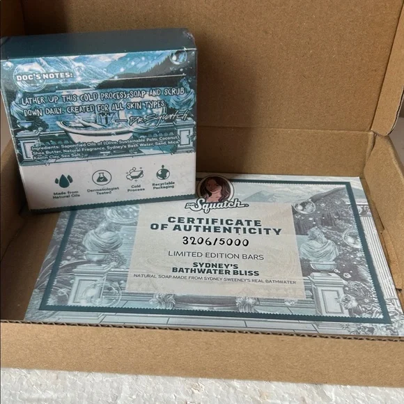 NIB Dr.Squatch Sydney's BathWaterBliss soap certificate of authenticity3206/5000 - Picture 3 of 15